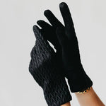 Quilted Smart Touch Gloves: Tan