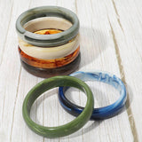 Resin Round Bangle: Tort