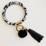Snake Pom Key Ring