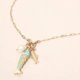 Pearl Fish Charm Tourq