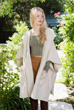 Black hood coat