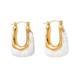 Resin Hoop Gld/Wht