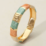 Bamboo Hinged Bangle: Black