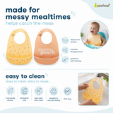 Peach Silicone Bib Set (2)