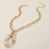 Oval Ring Pendant BLK