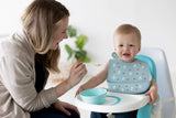 Blue Silicone Bib Set, (2)
