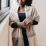 3 in 1 Cable Knit Gloves: Eggplant