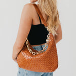 Slouchy Shoulder Bag-Brown