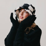 3 in 1 Cable Knit Gloves: Navy