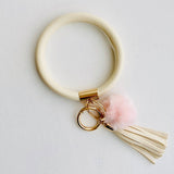Brown Pom Key Ring