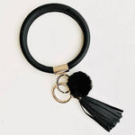Snake Pom Key Ring