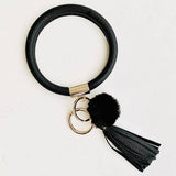 Snake Pom Key Ring