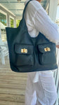 Chandler Bamboo Lock Satchel-Nutmeg