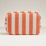 Coral Striped Pouch