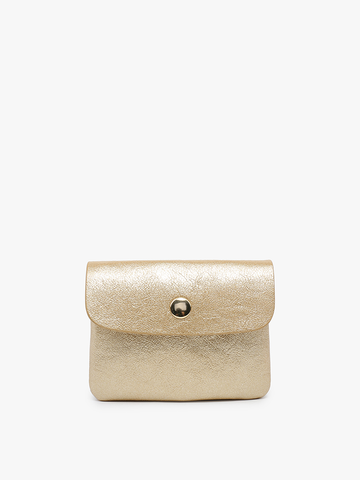 Ethel Snap Clutch: Gold