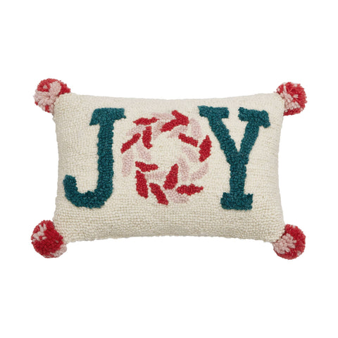 Joy w/Pom Hook Pillow