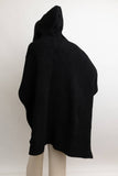 Black hood coat