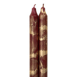 Taper Candles 2pk: Cr & Gld