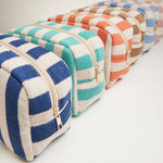 Green Striped Pouch