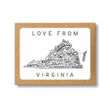 VA State Map Card Box Set of 8