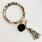 Snake Pom Key Ring