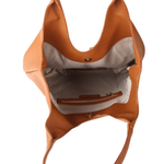 Chandler Bamboo Lock Satchel-Nutmeg