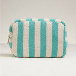 Green Striped Pouch