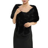 Fur Shawl BLK