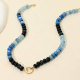 Beaded Necklace: Gold/Pink