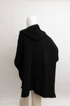 Black hood coat