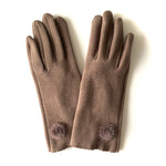 Gloves w/ Fur Taupe