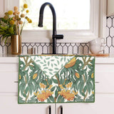 Poppies Gold Kitchen Towel