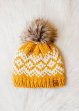 Mustard  Patterned Pom