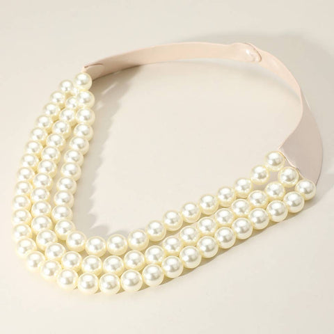 Triple Layer Necklace: CREAM