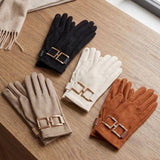 Gold Buckle Gloves