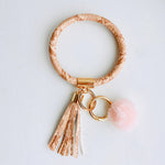 Snake Pom Key Ring