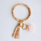 Snake Pom Key Ring
