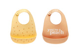 Peach Silicone Bib Set (2)