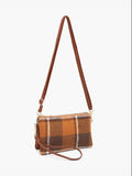 Riley Plaid Crossbody: Green