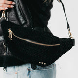 Susie Suede Bag: Black