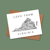 VA State Map Card Box Set of 8
