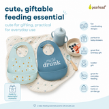 Blue Silicone Bib Set, (2)