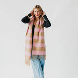 Striped Scarf Pink