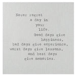Never Regret block