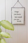 I Hope You Know Print 12"x16"