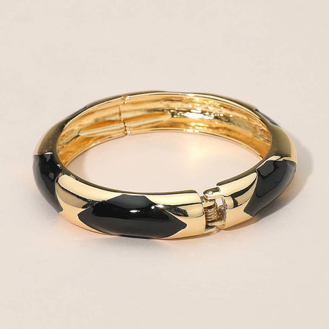 Bangle Bracelet: Black/Gold