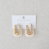 Resin Hoop Gld/Wht