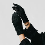 Teddy Sherpa Gloves: Black