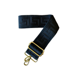 Black Greek Key Bag Strap
