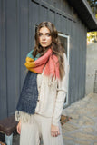 Block Scarf Rose/Navy